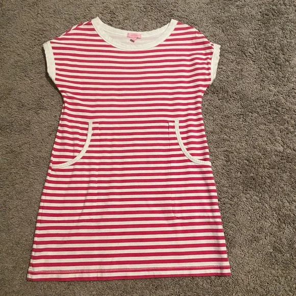 Lilly Pulitzer Pink and White Stripe Dress Size XS - Picture 1 of 6